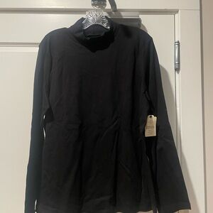 St. John's Bay Black Essential Mockneck Top size xxl